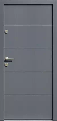 Drzwi antywłamaniowe zewnętrzne do domu i wewnętrzne do mieszkania model wzór 490,9 w kolorze antracytowe.