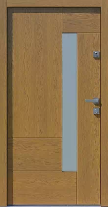 Drzwi dębowe zewnętrzne 413,11 jasny dąb
