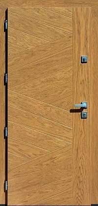 Drzwi dębowe zewnętrzne wejściowe do domu model wzór 430,13 w kolorze winchester.