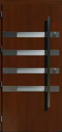 Drzwi wejściowe inox 422,1-422,11 orzech