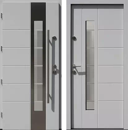 Drzwi wejściowe inox wzór 471,2-471,12+ds2 w kolorze biale.