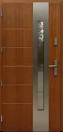 Drzwi wejściowe inox 475,4-475,14 ciemny dąb