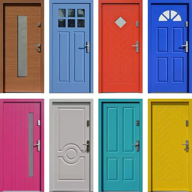 Drewniane drzwi wejściowe zewnętrzne mix