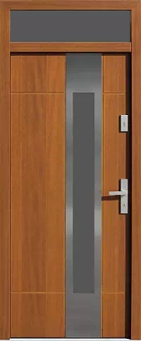 Drzwi z naświetlem górnym wzór wzór 439,1-439,11 w kolorze ciemny dąb.