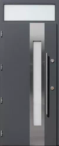 Drzwi z naświetlem górnym wzór wzór 454,3-454,13 w kolorze antracyt.