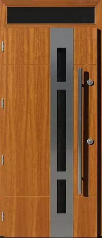 Drzwi z naświetlem górnym wzór wzór 457,1-457,11 w kolorze złoty dąb.