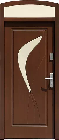 Drzwi z naświetlem górnym wzór wzór 458,1 w kolorze orzech.