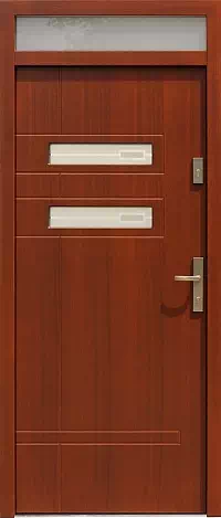 Drzwi z naświetlem górnym wzór wzór 473,11+ds1 w kolorze ciemny dąb.