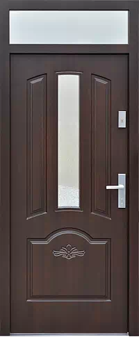 Drzwi z naświetlem górnym wzór wzór 502,7S+d1 w kolorze dąb bagienny.