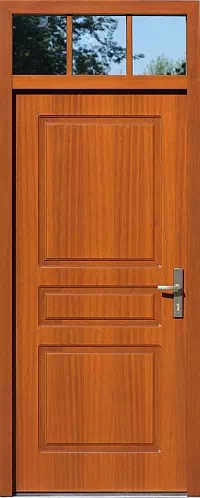 Drzwi z naświetlem górnym nieotwieranym 533,4 ciemny dąb