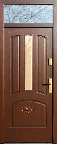 Drzwi z naświetlem górnym wzór wzór 552,5S+d1 w kolorze orzech.