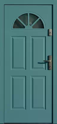 Drzwi zewnętrzne drewniane 506,2 turkusowe