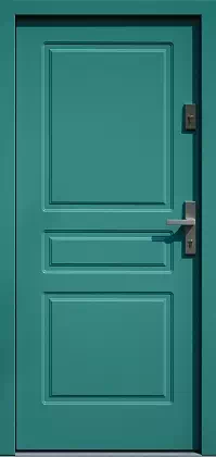 Drzwi zewnętrzne drewniane 533,4 turkusowe