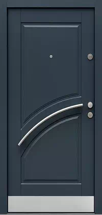 Drzwi drewniane zewnętrzne do domu 556,1 w kolorze antracyt.