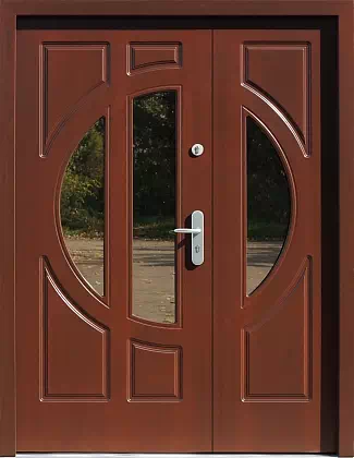 Klasyczne dwuskrzydłowe drzwi zewnętrzne 928,1 mahoń