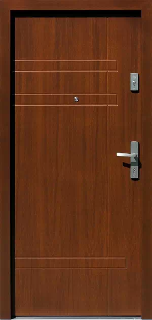 Drzwi zewnętrzne nowoczesne do domu 473,2 w kolorze orzech.