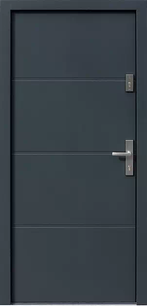 Drzwi zewnętrzne nowoczesne do domu 490,2 w kolorze antracyt.