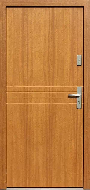 Drzwi zewnętrzne nowoczesne do domu 490,4 w kolorze złoty dąb.