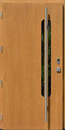 Drzwi zewnętrzne nowoczesne do domu wzór 408,1 w kolorze winchester+antaba.