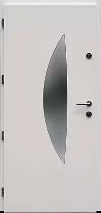 Drzwi zewnętrzne nowoczesne do domu 412,11 w kolorze białe.