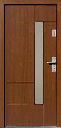 Drzwi zewnętrzne nowoczesne 413,11B orzech