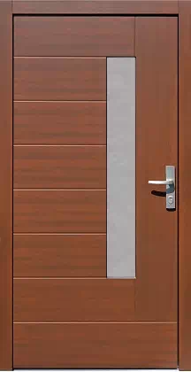Drzwi zewnętrzne nowoczesne 414,12 teak