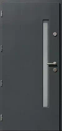 Drzwi zewnętrzne nowoczesne do domu 417,11 w kolorze antracyt.