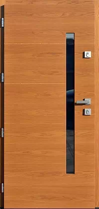 Drzwi zewnętrzne nowoczesne do domu 417,14 w kolorze złoty dąb.
