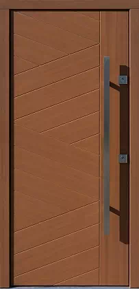 Drzwi zewnętrzne nowoczesne 430,13 ciemny dąb