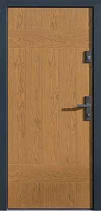 Drzwi zewnętrzne nowoczesne do domu wzór 431,21 w kolorze winchester + antracyt.