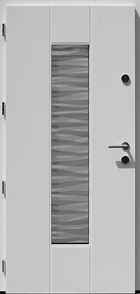 Drzwi zewnętrzne nowoczesne do domu wzór 440,11+ds3 w kolorze białe.