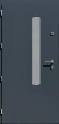 Drzwi zewnętrzne nowoczesne do domu wzór 446,11 w kolorze szare.