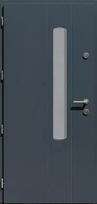 Drzwi zewnętrzne nowoczesne do domu wzór 446,21 w kolorze szare.