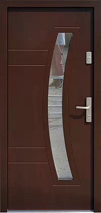 Drzwi zewnętrzne nowoczesne 447,11 orzech