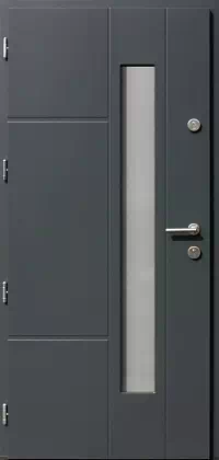 Drzwi zewnętrzne nowoczesne do domu wzór 449,11 w kolorze antracyt.