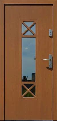 Drzwi zewnętrzne nowoczesne 461,1 ciemny dąb