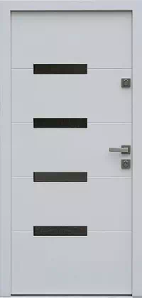 Drzwi zewnętrzne nowoczesne do domu 481,3 w kolorze białe.