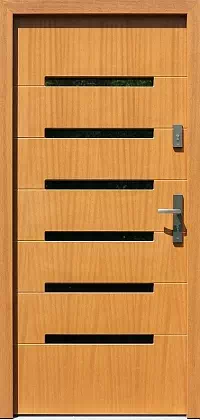 Drzwi zewnętrzne nowoczesne do domu 488,1 w kolorze jasny dąb.