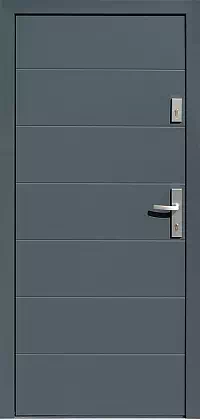 Drzwi zewnętrzne nowoczesne 490,7B antracyt 2