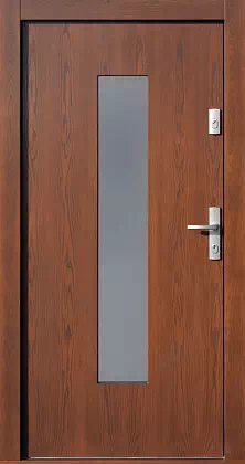 Drzwi zewnętrzne nowoczesne do domu 499,14 w kolorze orzech.
