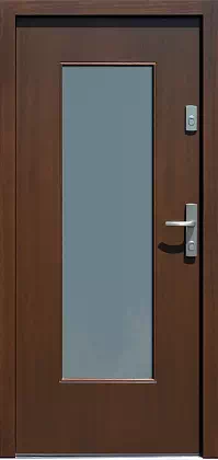 Drzwi zewnętrzne nowoczesne do domu 499,15W w kolorze orzech.