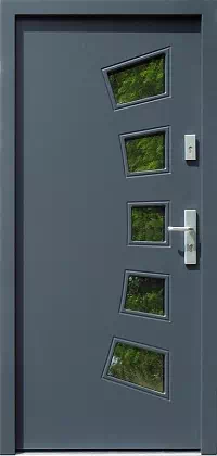 Drzwi zewnętrzne nowoczesne do domu 623,2 w kolorze antracyt.
