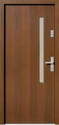 Drzwi zewnętrzne nowoczesne do domu 625,2 w kolorze orzech.