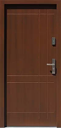 Drzwi zewnętrzne nowoczesne do domu wzór 685,2 w kolorze orzech.