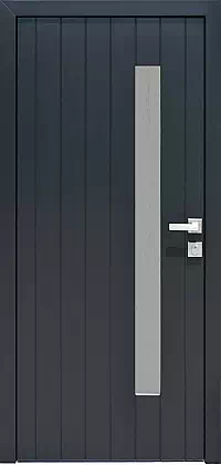 Drzwi zewnętrzne nowoczesne 689,7S1 czarne