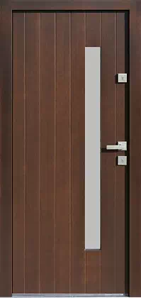 Drzwi zewnętrzne nowoczesne 689,7S1 orzech