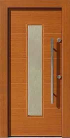 Ościeżnica drzwi zewnętrznych produkcji AFB ze słupkami i poprzeczką poszerzonymi o 5 cm.