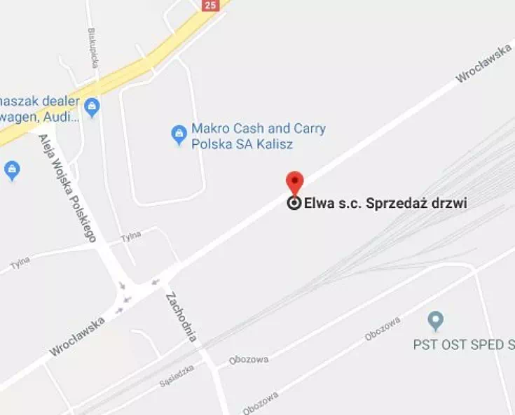 Elwa - Lokalizacja salonu sprzedaży i wymiany drzwi zewnętrznych w Kaliszu