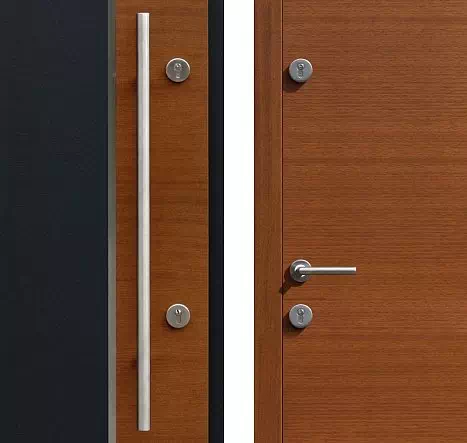 Drzwi zewnętrzne z antabą otwierane z zewnatrz kluczem