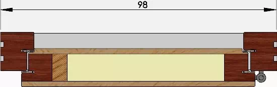 Zewnętrzny wymiar szerokości ościeżnicy drzwi wejściowych produkcji AFB